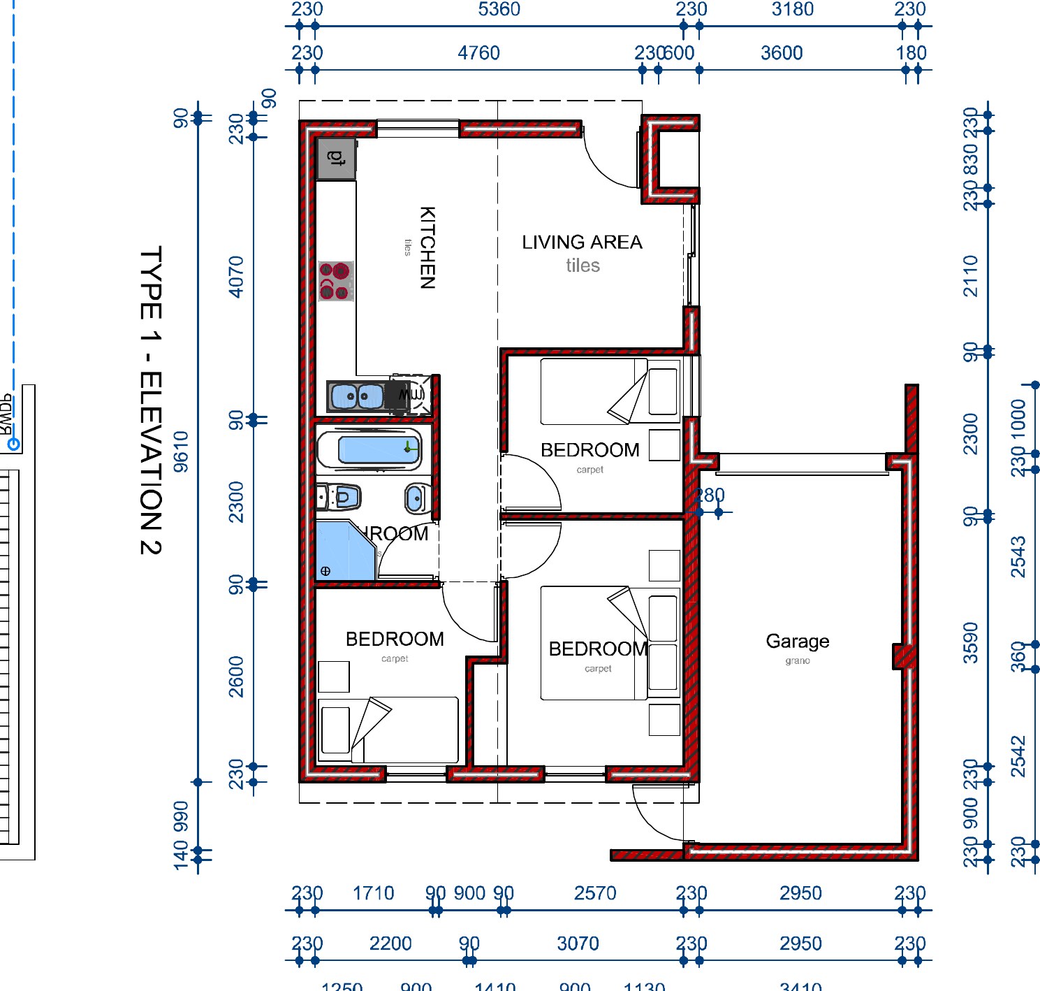 Type 1 floor plan
