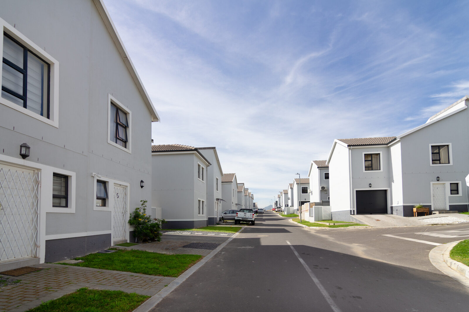 Row of completed double-storey Bracken Reserve homes